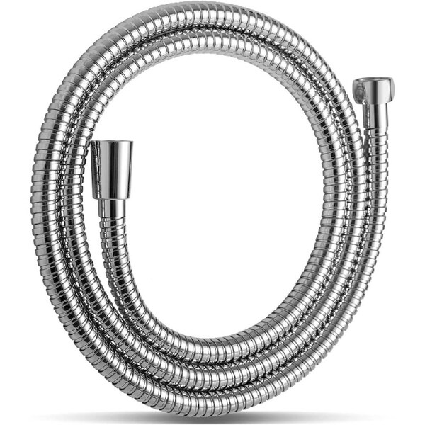 OFFO Shower Hose 2m, Kink Free Stainless Steel Shower Hose Attachment Electroplating Handheld Shower Head Hose Flex Hoses Extension with Brass Insert & Nut for Pet Bathing Cleaning