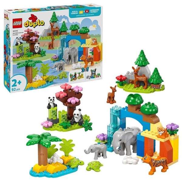 LEGO DUPLO Town 3 In 1 Wild Animal Families 10446