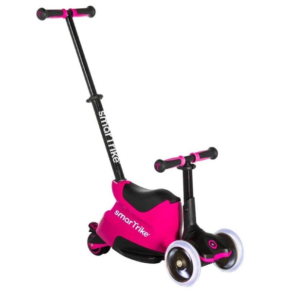 SmarTrike Xtend 3-in-1 Ride-On - Adjustable Kids Scooter & Balance Bike in Pink