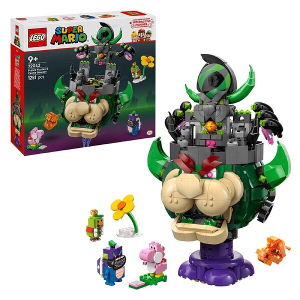 LEGO Super Mario Castle Bowser Set 72042 with Prince Florian & 1251 Pieces