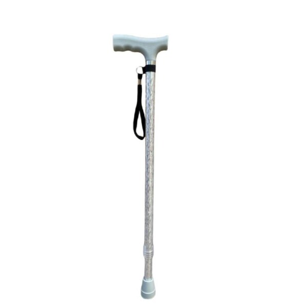 Surgical Basics Walking Stick Silver Engraved Adjustable 72-95cm