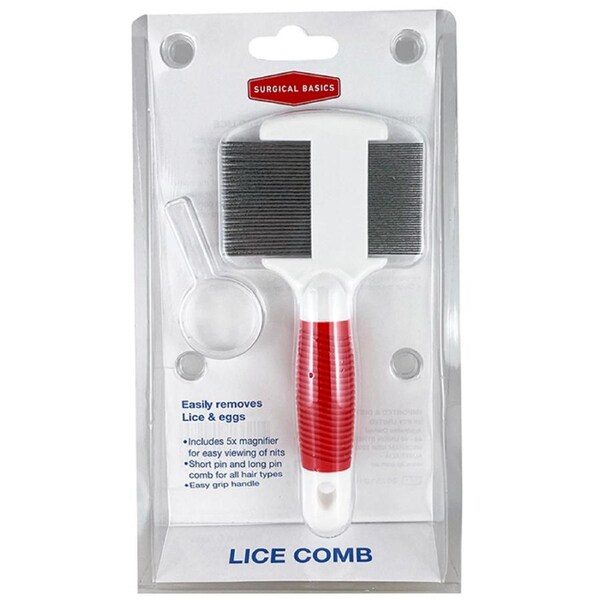 Surgical Basics Metal Lice Comb Double Sided With Magnifier