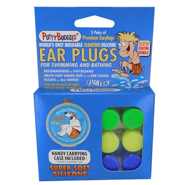 Putty Buddies Ear Plug Floating 3 Pairs with Case