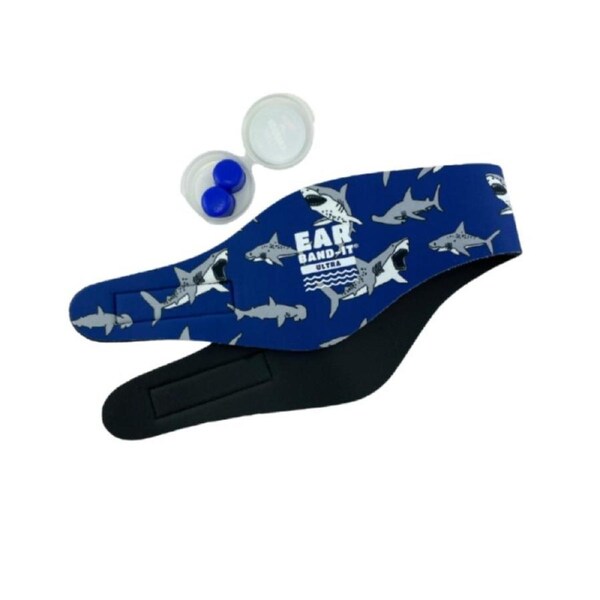 Putty Buddies Ultra Ear Bandit Medium With Ear Plug 47-52cm 2-7 Years Sharks