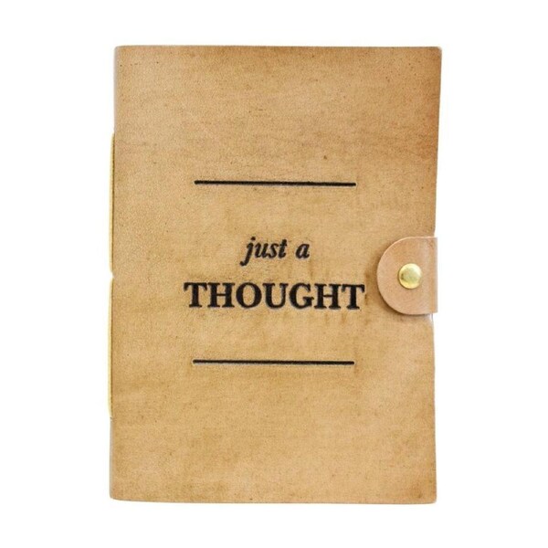 LVD Brown Leather Just A Thought Writing Notebook Journal 13x18cm
