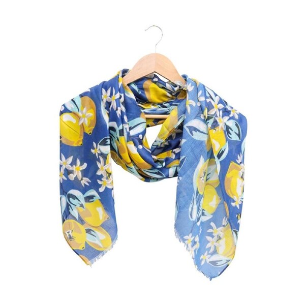 LVD Womens Fashion Scarf Lightweight 90x180cm Lemoncino Print