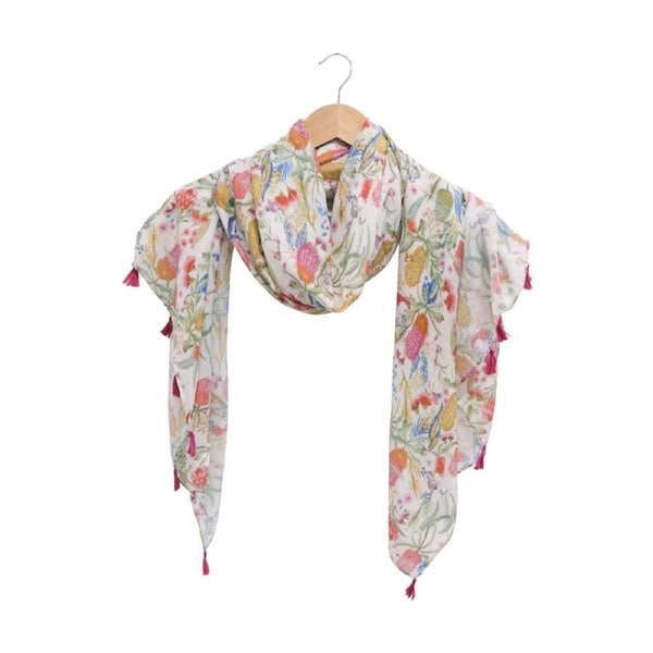 LVD Womens Fashion Scarf Lightweight 90x180cm Native Florals