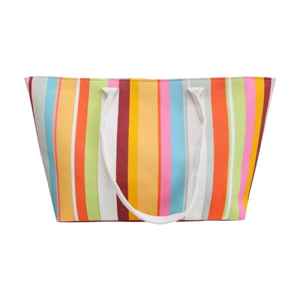 LVD Multicoloured Striped Beach Essentials Tote Bag 55x15x30cm