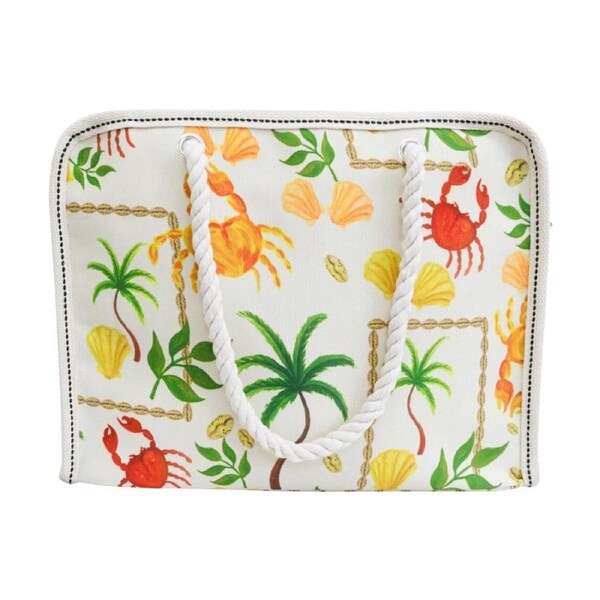 LVD Multicoloured Summer Newport Print Tote Bag W/ Rope Handles 42x17x32cm