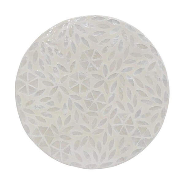 LVD Flower Shell & Bamboo Home Decorative Mat Coastal Decor 25x25cm