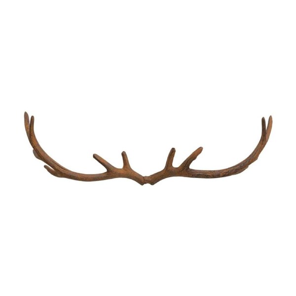 LVD Wide Deer Antlers Hooks Home Wall Decoration Rustic Decor 47.5x6.5x15.5cm