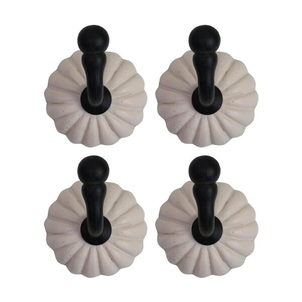 4PK LVD Chloe Pink Resin Flower Hook Home Wall Decoration 5x5.2x6cm