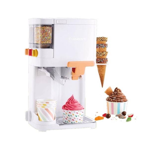 Cuisinart The Soft Serve Ice Cream Dessert Maker 1.5L - White