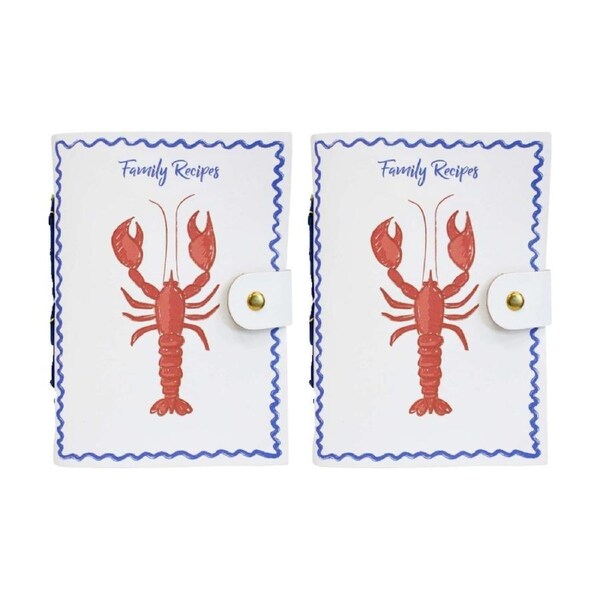 2PK LVD Leather Mediterranean Family Recipes Writing Notebook Journal 13x18cm