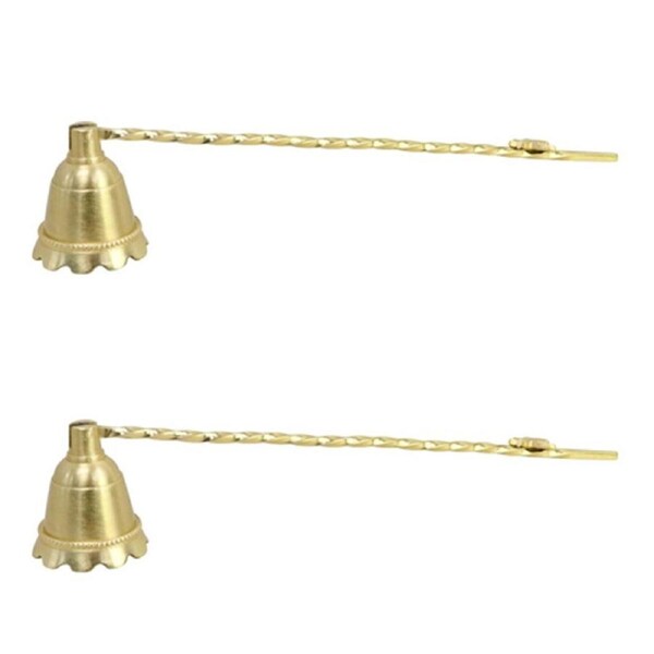 2PK LVD Bee Gold/Brass Vintage Candle Snuffer Home Decoration 29x3.5
