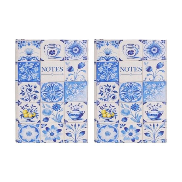 2PK LVD Textured Cover Notebook Journal W/ Medium Moroc 21.5x15x2cm