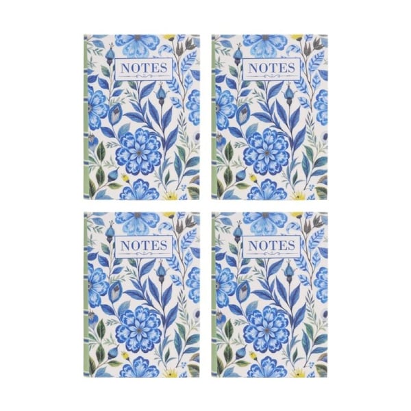 4PK LVD Textured Cover Notebook Journal W/ Medium Morris 21.5x15x2cm