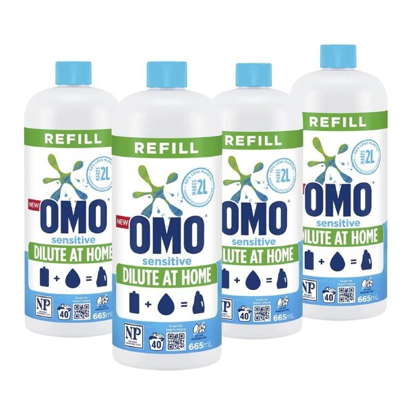 OMO Sensitive Laundry Liquid 665mL x4