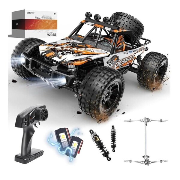 DEERC 9203E 1:10 4WD Off-Road RC Monster Large Truck with Lights - 30KM/H