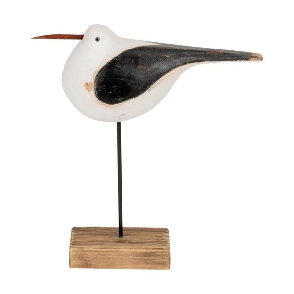 Small Standing Seagull Indoor/Outdoor Timber Ornament 30.5x29x9cm