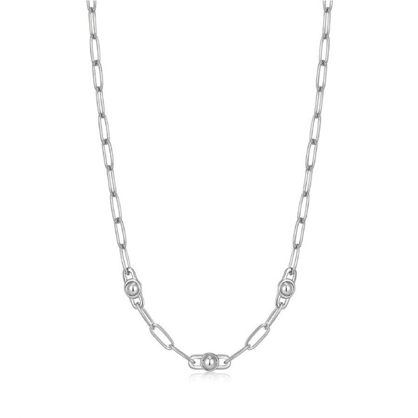 Ania Haie Silver Orb Link Chunky Chain Necklace