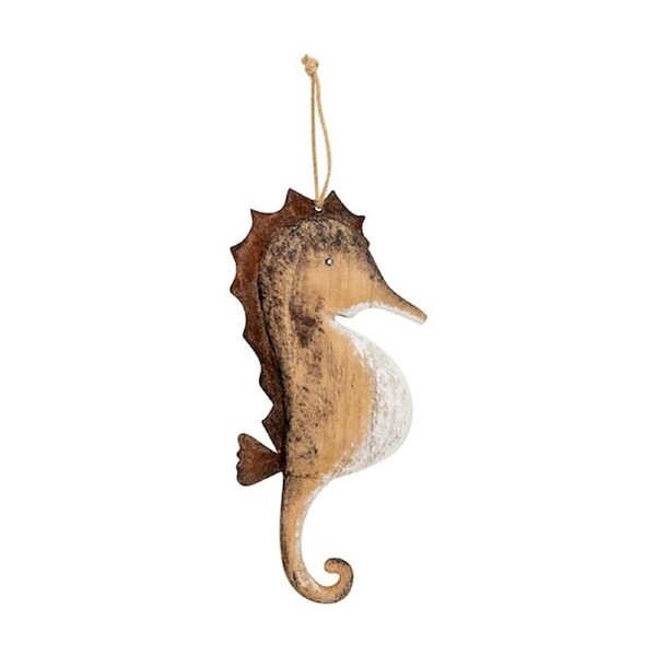 Timber Seahorse Indoor/Outdoor Home Decor Hanging Ornament 30x14x4.8cm