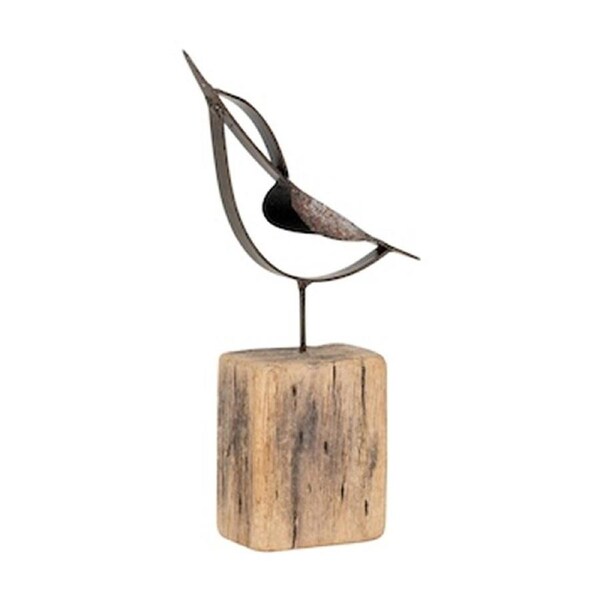 Small Timber Kingfisher Indoor/Outdoor Home Decor Ornament 19.5x9.5x4cm