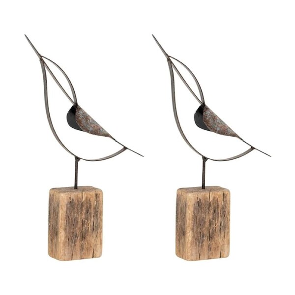 2PK Large Timber Kingfisher Indoor/Outdoor Home Decor Ornament 49x20x6.5cm