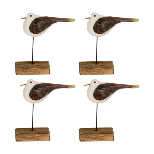 4PK Small Timber Seabird Indoor/Outdoor Home Decor Ornament 12.5x12x5cm