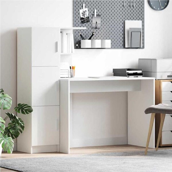 Desk 2 pcs White vidaXL