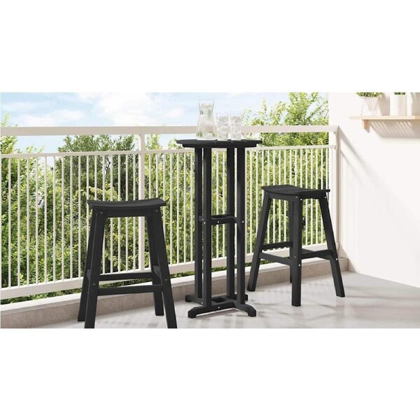 Bar Table Black 55 x 55 x 107 cm Polyethylene vidaXL