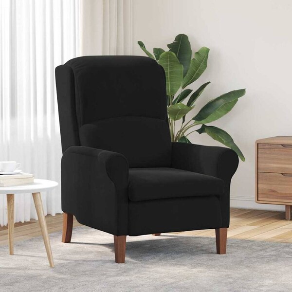 Armchair Black 76 x 94 x 102 cm Velvet vidaXL