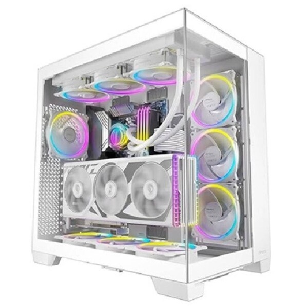 Antec C8 ARGB White E-ATX, ATX, Dual Chamber, 2x 16CM ARGB Reverse Fans, 1x