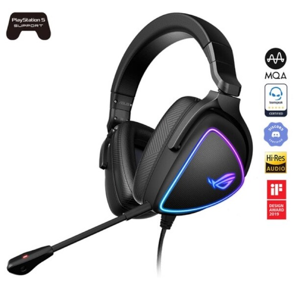ASUS ROG Delta S Gaming Headset USB-C/A ESS 9281 QUAD DAC 50mm AI mic