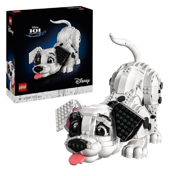 LEGO Disney 101 Dalmatians Puppy 43269 Building Set - Customisable Dalmatian - 1,722 Pieces - Nostalgic Gift for Disney Fans
