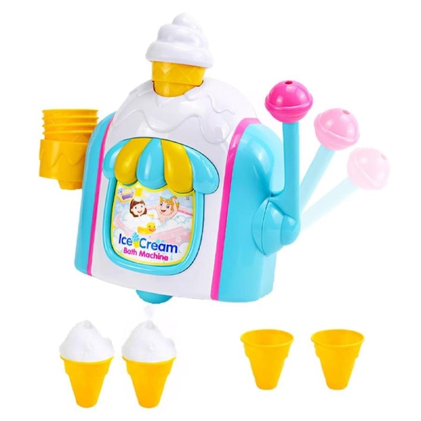 HOLALA Toddler Bath Toys Bubble Ice Cream Maker Shower Play for Ages 3-8