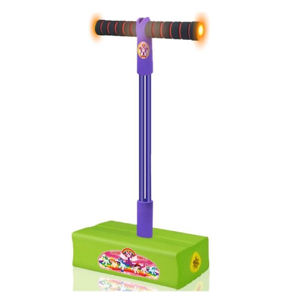 HOLALA Foam Pogo Jumper with Lights for Outdoor Play for Kids-Green
