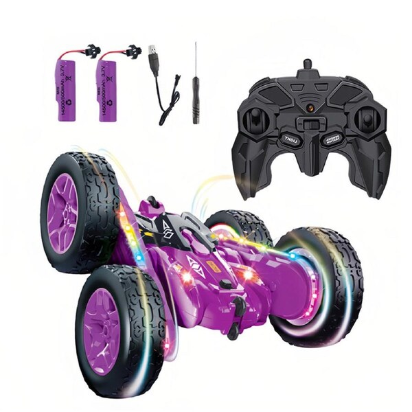 HOLALA Stunt RC Truck 4WD Drift with LED Strip-Purple