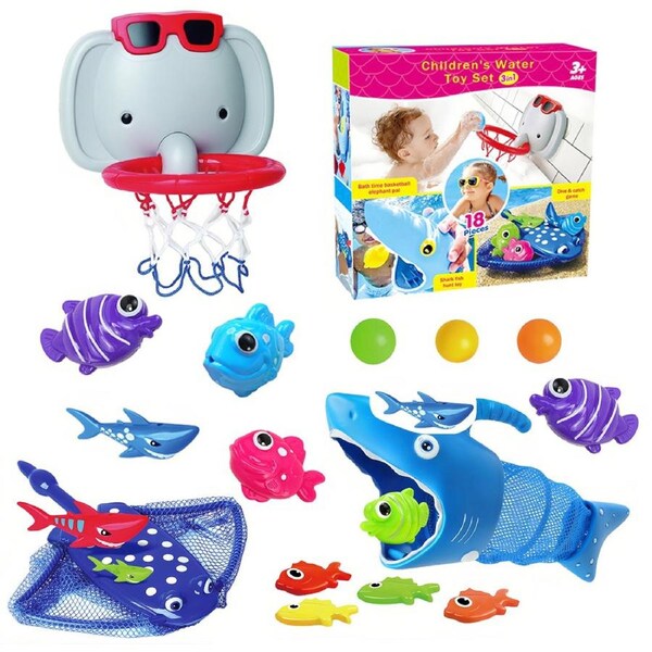 HOLALA Penguin Bath Toy with Rotatable Waterwheel