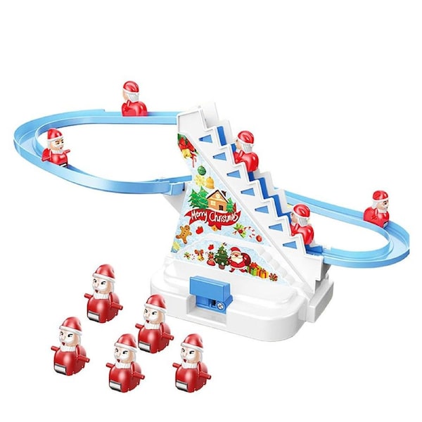 HOLALA Santa Climbing Toy Christmas Roller Slide Toys for Kids
