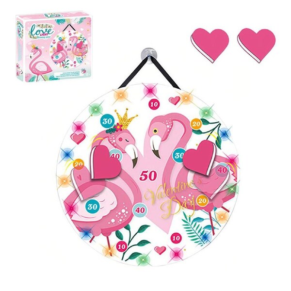 HOLALA Holiday Dart Board Set with 2 Stick Balls for Kids-Love
