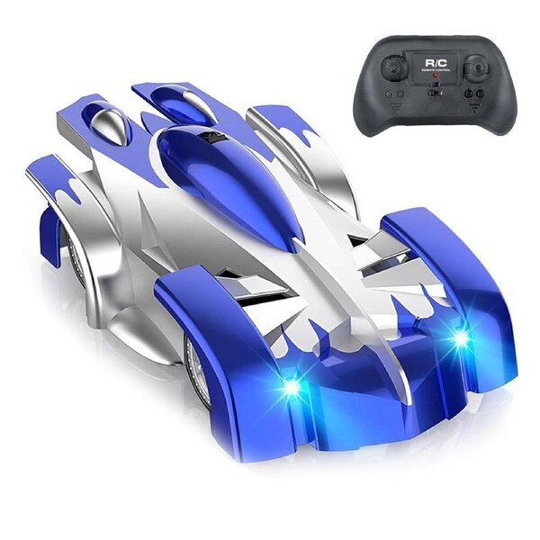 HOLALA Wall Climbing RC Car - 360 Degree Rotating Dual Mode with Headlight-Blue