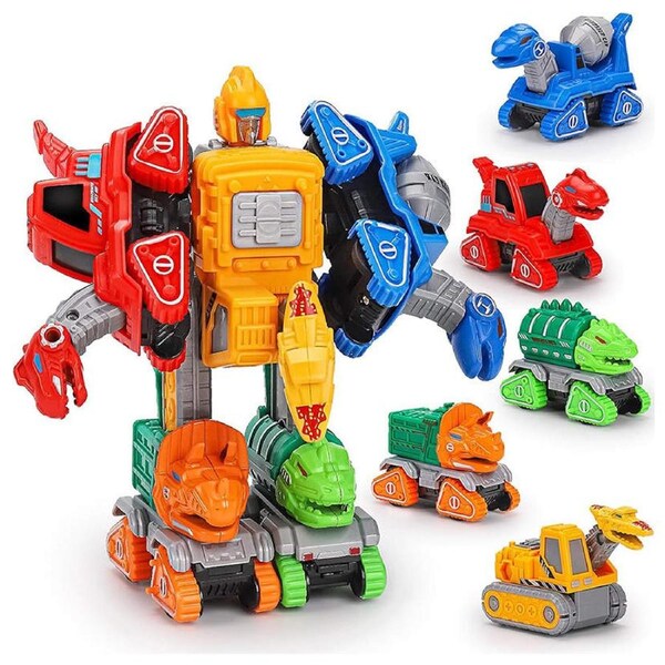 HOLALA 5-in-1 Transforming Dinosaur Toys STEM Take-Apart Set for Kids