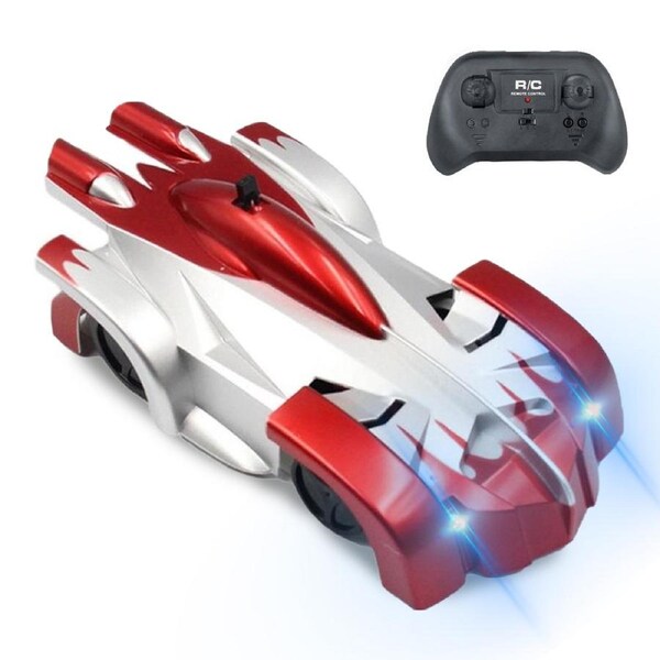 HOLALA Wall Climbing RC Car - 360 Degree Rotating Dual Mode with Headlight-Red