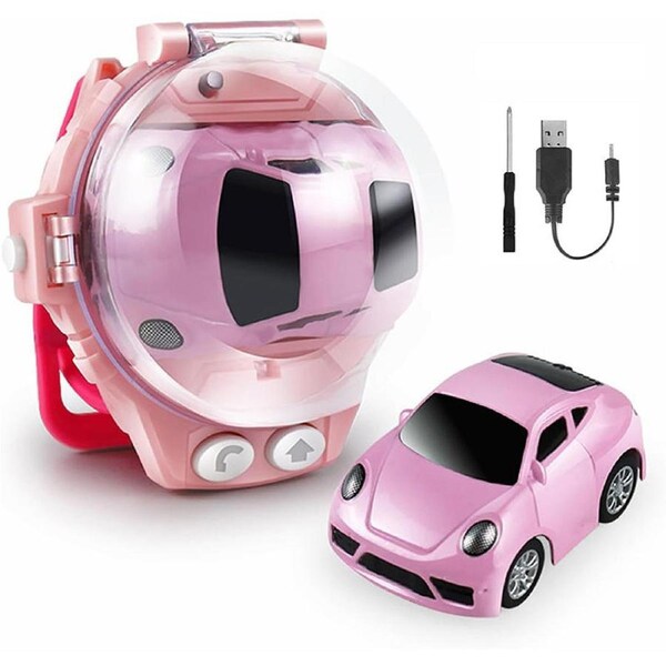 HOLALA Watch-Controlled 2.4GHz RC Car Rechargeable for Kids-Pink