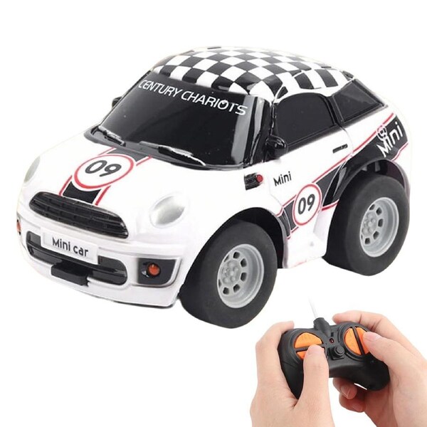 HOLALA Mini Remote Control Car Battery-Powered Christmas Gift for Kids-White