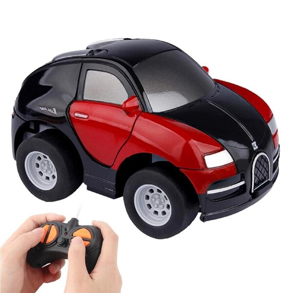 HOLALA Mini Remote Control Car Battery-Powered Christmas Gift for Kids-Black Red