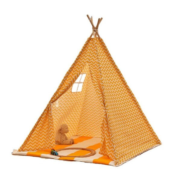 HOLALA Kids Teepee Tent Washable Playhouse-WaveYellow