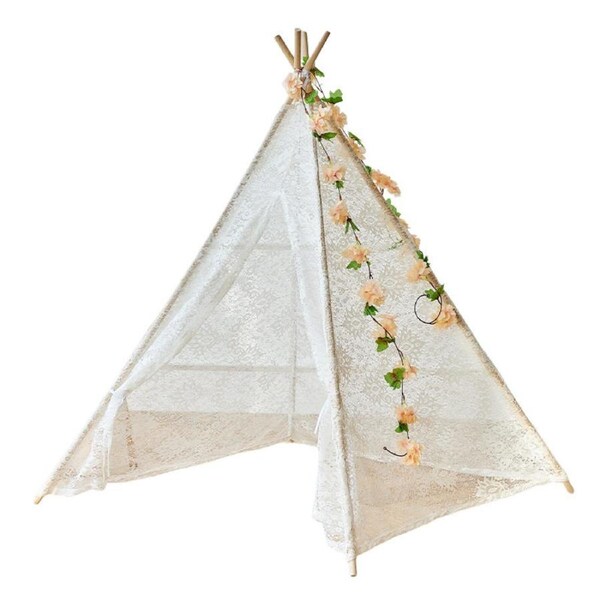 HOLALA Kids Teepee Tent Children Play Tent for Kids-Lace