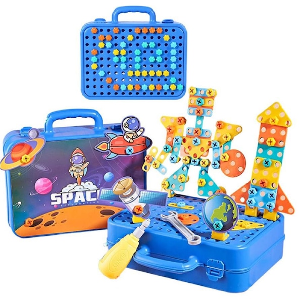 HOLALA Space Electric Drill Play Kit for Ages 4-6